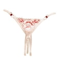 thumbnail image 1 of Gibobby Tangas de mujer sexy encaje Calzoncillos de encaje sexy para mujer Bragas ahuecadas Bragas de encaje de ganchillo Tangas G String Lencería Ropa interior(Blanco Talla única), 1 of 3