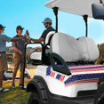 thumbnail image 4 of Fundas de asiento para carrito de golf YOKYHOM, diseño azul y rojo de la bandera estadounidense, 4 of 7