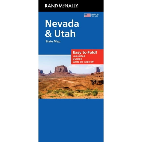 Rand McNally Easy to Fold: Nevada & Utah State Laminated Map, (Paperback)