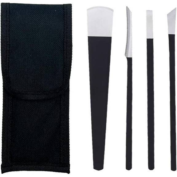 LQQBOX Pedicure Knife Set, 4Pcs Pedicure Knife for Feet Ingrown Toe Nail Correction Nippers Clipper Remover with Storage Bag. (4 Pieces Set)
