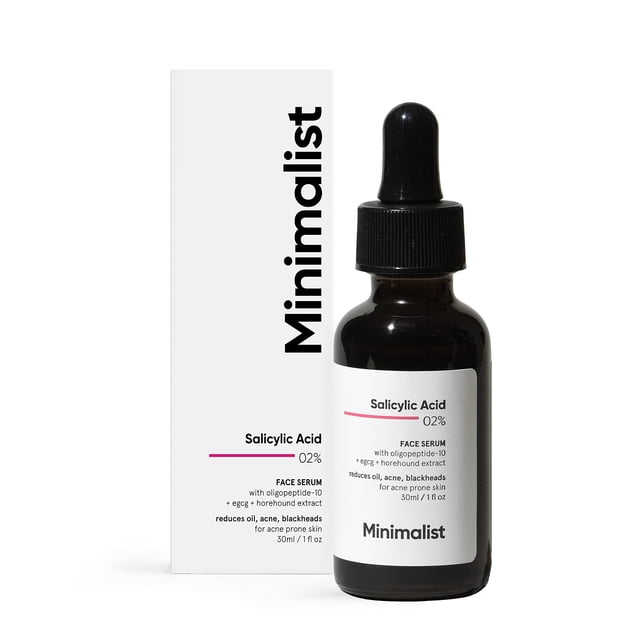 Sérum minimalista de ácido salicílico al 2% para pieles grasas y propensas al acné, 30 ml