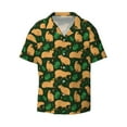 thumbnail image 6 of Hawaiian Shirt for Men - Vegetation Capybara Short Sleeve Button Down Casual Cuban Shirts for Men and Boys, 6 of 7