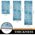 thumbnail image 3 of Kitchen Rug Sets 3 Piece with Runner Kitchen Carpets and Rugs Non-Slip Washable Blue Boho Kitchen Mat Set Farmhouse Area Rug for Kitchen Floor Laundry Room Hallway Sink, 3 of 6