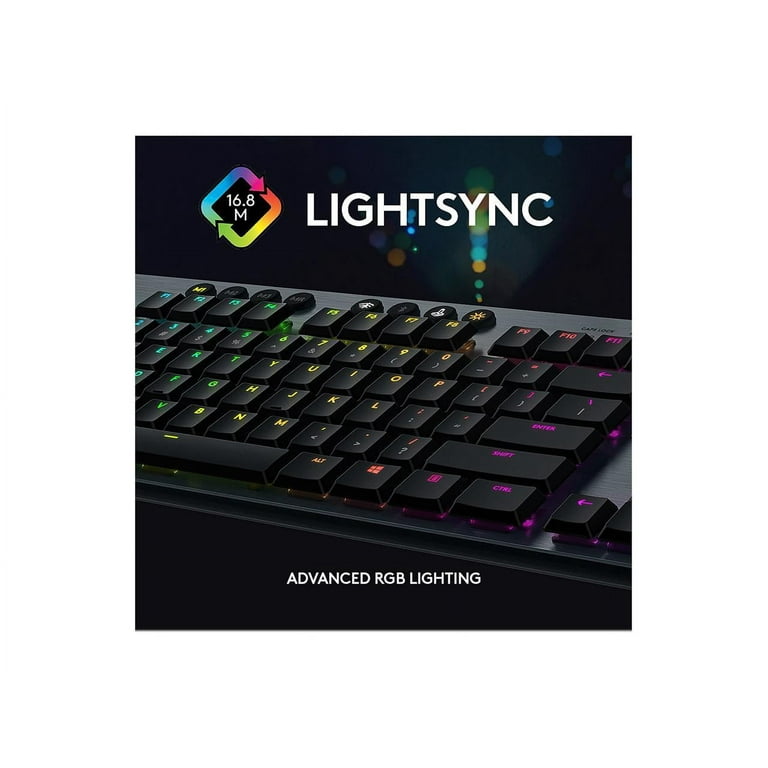 Logitech G815 LIGHTSYNC RGB Mechanical outlet Gaming GL Linear Switch Keyboard in Black