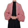 thumbnail image 2 of Shawl Cardigans for Women 2025 Hollow Out Knit Slouchy Wrap Cardigan Shawl Coat Lightweight Slouchy Knit Cover Up, 2 of 4