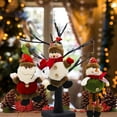 thumbnail image 3 of Adornos para árboles de Navidad, adornos navideños de felpa colgantes Papá Noel, muñeco de nieve, renos, 3 of 5