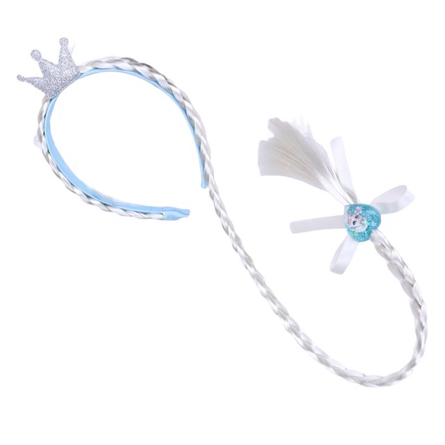 Minnieouse Diadema trenzada para niños, tocado, adorno de vestido encantador, peluca para niñas, diadema, accesorio de ropa, accesorios para la Cuidado del cabello Tipo 1