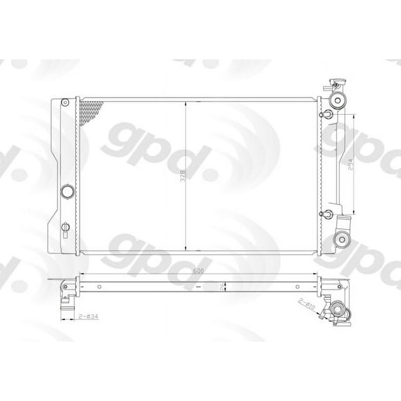 Radiator Fits select: 2009-2010 PONTIAC VIBE, 2009-2013 TOYOTA COROLLA MATRIX