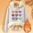 thumbnail image 2 of UAMVSH Fleece Lined Hooded Sweatshirts for Women Classic Graphic Printed Winter Warm Hoodie Sherpa Fuzzy Long Sleeve Pullover(X-Large,Gray), 2 of 4