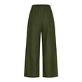 thumbnail image 6 of TIREOW Girls Soft Jeans Solid Color Loose Fit Casual Straight Wide Leg Elastic High Waist Drawstring Denim Pants Kids Children Daily Denim Trousers, 6 of 9