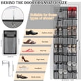 thumbnail image 2 of ZOWWKLLY Over the Door Shoe Organizer, Hanging Shoes Organizer with 40 Breathable Mesh Pockets, Large Capacity Shoe Rack for Closet, Non-woven Fabric Space Saving Hanging Storage Holder,Grey, 2 of 7