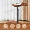 thumbnail image 5 of Sofa Tray Table for Couch, Adjustable C Table with Wheels, 360° Swivel TV Tray Table for Small Spaces, Slide-Under Design for Living Room, Bedroom, and Bed, 5 of 8