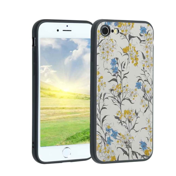 Compatible with iPhone SE 2022 Phone Case, Flowers-23 Case Men Women, Flexible Silicone Shockproof Case for iPhone SE 2022