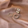 thumbnail image 3 of HOOUN 3Pcs/set Round Ring Resizable Opening Fashion Design Women Accessories Ring Gift-silver, 3 of 9