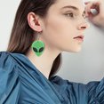 thumbnail image 5 of Novedad creativa, pendientes acrílicos alienígenas exagerados, pendientes de tendencia exagerados, 5 of 5