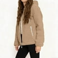 thumbnail image 5 of FNFYFH Womens Fleece Jacket Zip Up Sherpa Hoodie Fluffy Warm Winter Coat Faux Fur Coats, 5 of 9
