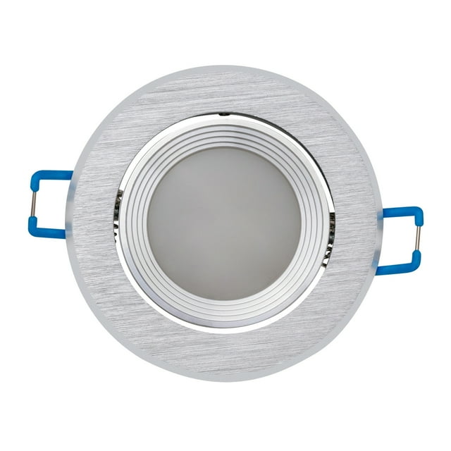 Estevez luminario LED empotrable ROUND, 3 Watts, 3000K luz cálida, aluminio, orientable