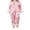 Pink, variant on LMLYSoH Women's Plus Size Pajama Sets Fashionable Christmas Tree Printed Long Sleeve Button Down Tops with Pants 2Pcs Soft Sleepwear