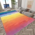 thumbnail image 2 of Area Rug 3x5 ft Living Room Non-Slip Rug, Rainbow Gradient Oil Painting Colorful 3D Print Floor Carpet, Soft Large Area Rugs for Bedroom Dining Room Kitchen, Washable Low-Pile Rug, 2 of 8