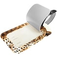 thumbnail image 2 of Square 2Pack PU Leather Leopard Cruise Luggage Tag with Privacy Cover and Name ID Tag for Travel Handbags Backpacks Luggage Tags, 2 of 6