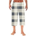 thumbnail image 2 of Handshe Men's Casual Lounge Pants with Printed Design, Straight Cut Elastic Waist and Pockets for Home Comfort, 2 of 7