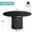 thumbnail image 2 of Finmind 47-inch Round Conference Table for 4-6 People, Wooden Meeting Table with Sturdy Metal Base for Conference Room, Black, 2 of 8