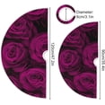 thumbnail image 3 of FMSHPON Valentines Mother's Day Purple Roses Xmas Christmas Tree Skirt Stand Mat for Holiday Party Decoration Indoor Outdoor 48 inches, 3 of 6