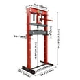 thumbnail image 3 of INTBUYING 12 Ton Hydraulic Shop Press Floor Press H Frame Jack Lift Hoist, 3 of 10