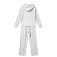 thumbnail image 5 of Cekizud Lounge Sets for Women Ribbed Knit Drawstring Hoodie Wide Leg Pants Casual Women 2 Piece Outfit, S-3XL, 5 of 5