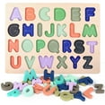 thumbnail image 2 of Kesletney Wooden Puzzles for Toddlers, Alphabet Number Shape Puzzles Learning Toys for Boys Girls Ages 3-6 Years, 2 of 7