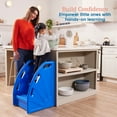 thumbnail image 4 of ECR4Kids Kiddie Climb Plastic Step Stool with Handles, 2-Step, Childrens Furniture, Blue, 4 of 9