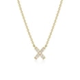 thumbnail image 1 of Diamondlite Cubic Zirconia Mini Initial X Necklace - Gold, 1 of 1