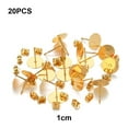 thumbnail image 3 of Langgg Earring Stud Base Handmade Popular Personality Ear Pins Setting Lady Daily Wear DIY Jewelry Making Tool Time Supplies Gold 10mm 1Set, 3 of 6