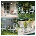 thumbnail image 6 of FODINGHILL Outdoor Rocking Chair Set of 2,HDPE All Weather Patio Rocker for Porch,Garden,Balcony,White, 6 of 9