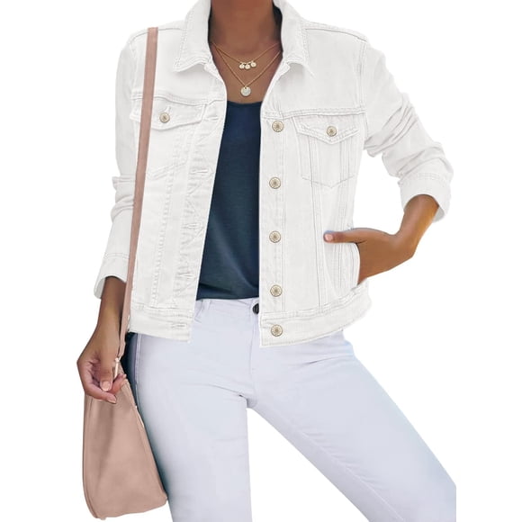Chaqueta vaquera con botones para mujer luvamia FleXclusive talla M