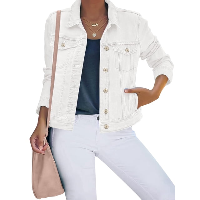 Chaqueta vaquera con botones para mujer luvamia FleXclusive talla M