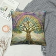 thumbnail image 2 of Autua Rainbow Detailed Painting Metaphysical Graphic Decorative Cushion Throw Pillow Cover for Home Aesthetic Decor 1PC 18x18in, 2 of 5