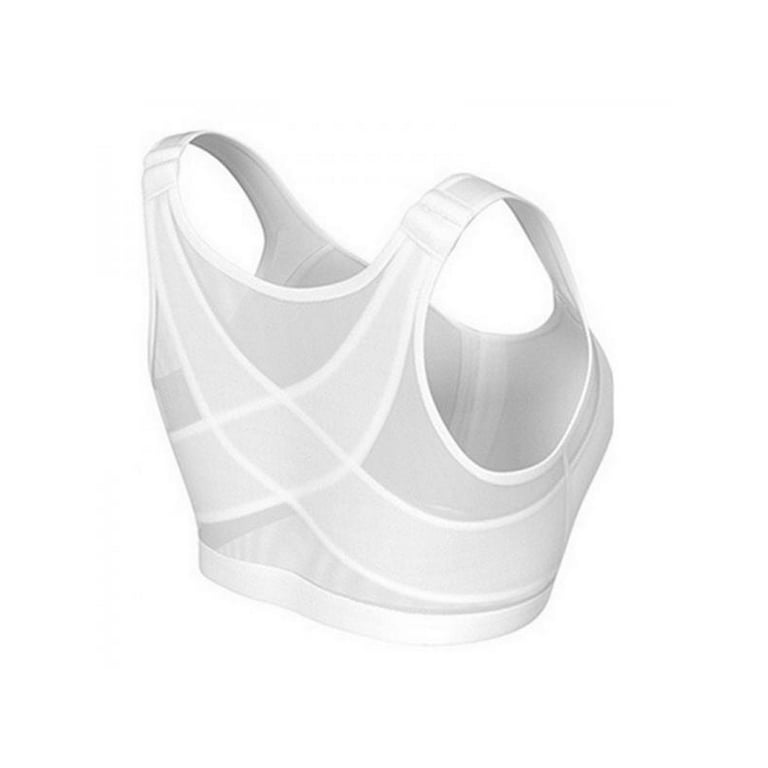 Front Closure Full Coverage Back Support Posture Corrector Bra for Women 
