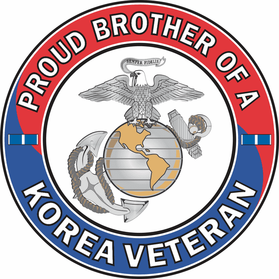 3.8 Inch U.S. Marine Corps Proud Brother of a Korea Veteran