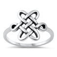 thumbnail image 1 of Unique Interlocking Celtic Cross Ring .925 Sterling Silver Band Jewelry Female Male Unisex Size 6, 1 of 4