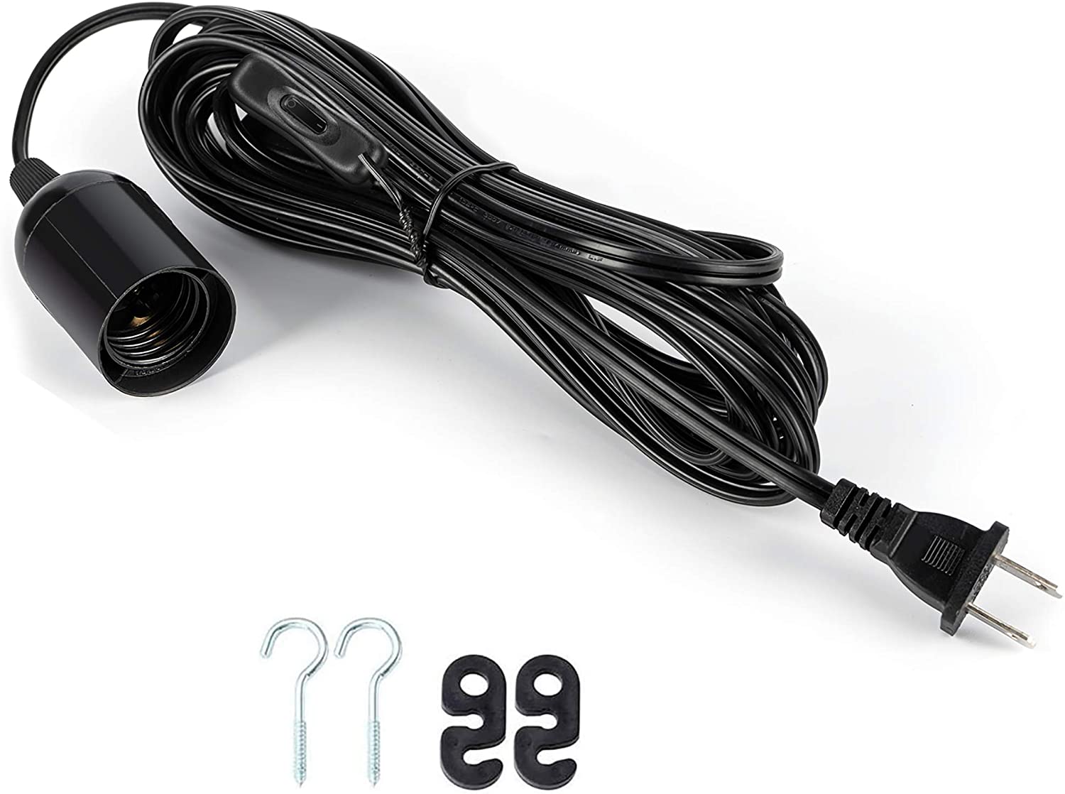 UL 12Ft Extension Hanging Lantern Cord Cable JACKYLED 360W with E26 E27