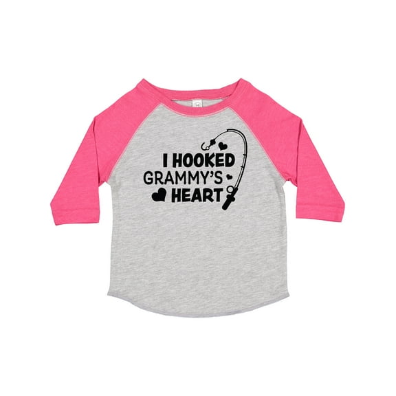 Inktastic I Hooked Grammy's Heart with Fishing Rod Boys or Girls Toddler T-Shirt
