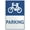 Warning Sign 4, variant on Bike Lane No Parking 8"x12" Warning Sign with Graphic, Bike Security Metal Sign, Business Home Outdoor Indoor Road Yard Garage Street Wall Caution Decor