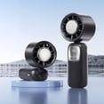 thumbnail image 1 of Fan Handheld Portable Handheld Turbo Fan Mini Handheld Fan Portable Fan for Travel Small Fan Handheld Fan Mini Digital Hanging Neck Handheld Turbine High Speed Folding Ice Fan Portable Fans, 1 of 9