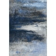 thumbnail image 2 of Addison Rugs Mayfield Premium Machine Washable Transitional Abstract Navy Rectangle Rug, 8' X 10' Machine Washable Transitional Abstract Navy Oversized Sherpa Throw Blanket, 2 of 6