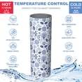 thumbnail image 5 of Pioneer Flower Floral Print Pattern 20oz Skinny Tumbler with Straw & Lid, Double Wall Vacuum Insulated Cup, Leak-Proof, Cup Holder Friendly, Hot 6H Cold 12H, 5 of 6