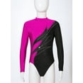 thumbnail image 3 of Miutii Girls Long Sleeve Gymnastics Leotard Ballet Dance Unitard Biketard Athletic Practice Sports Outfits Dancewear Hot Pink 10, 3 of 7