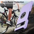 thumbnail image 3 of KOMI for Google Pixel 7a Case, Slim Case for Pixel 7a Case with 360° Ring Holder Kickstand, [Military Grade Drop Tested] [TPU+PC] Dual Layer Shockproof Protective Case for Pixel 7a 6.1", Purple, 3 of 5