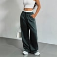 thumbnail image 3 of Cutuoiiu Women's Work Pants Striped High Waisted Wide Leg Casual Work Office Long Trousers with Pockets Gifts, 3 of 7