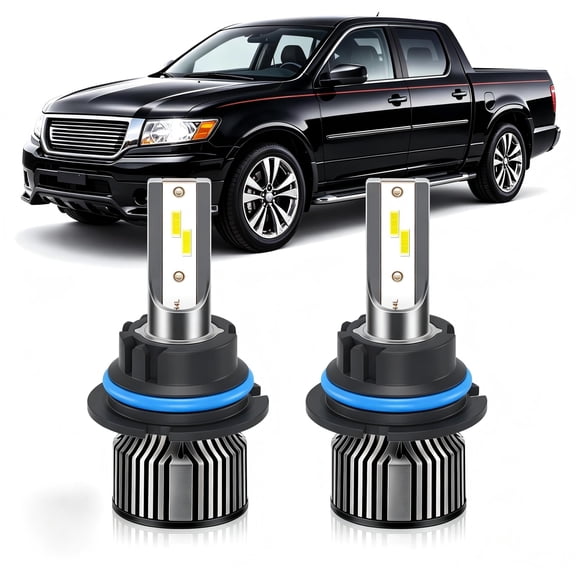 soukeo LED Headlight Bulbs Fit for Ford F-150 1992-2003,High Low Beam 9007,400% Brighter 6500K Cool White,Pack of 2,Plug and Play
